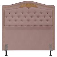 Cabeceira Cama Box Casal Queen 160Cm Imperial Veludo J02 Rosê - 3