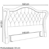 Cabeceira Casal 140 Cm Monacc Linho Sl 75 Peer Sl 75 - 5