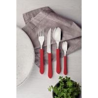 Faqueiro Tramontina Leme Inox Vermelho 24 Peças com Pote Plástico - 2