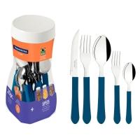 Faqueiro Inox 20 Peças Leme Azul Tramontina - 1