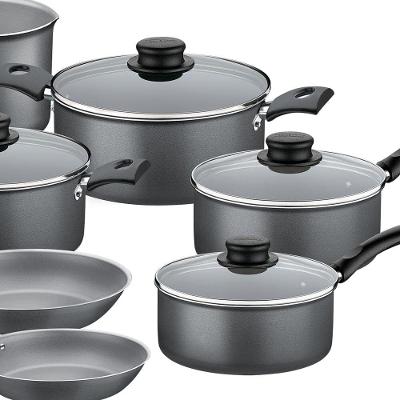 Jogo de Panelas Tramontina Turim Antiaderente Chumbo 7 Peças