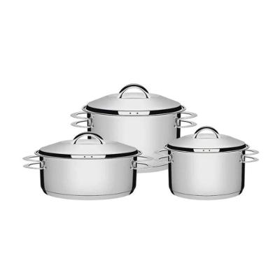 Jogo de Panelas Tramontina Solar Inox Fundo Triplo 3 Peças