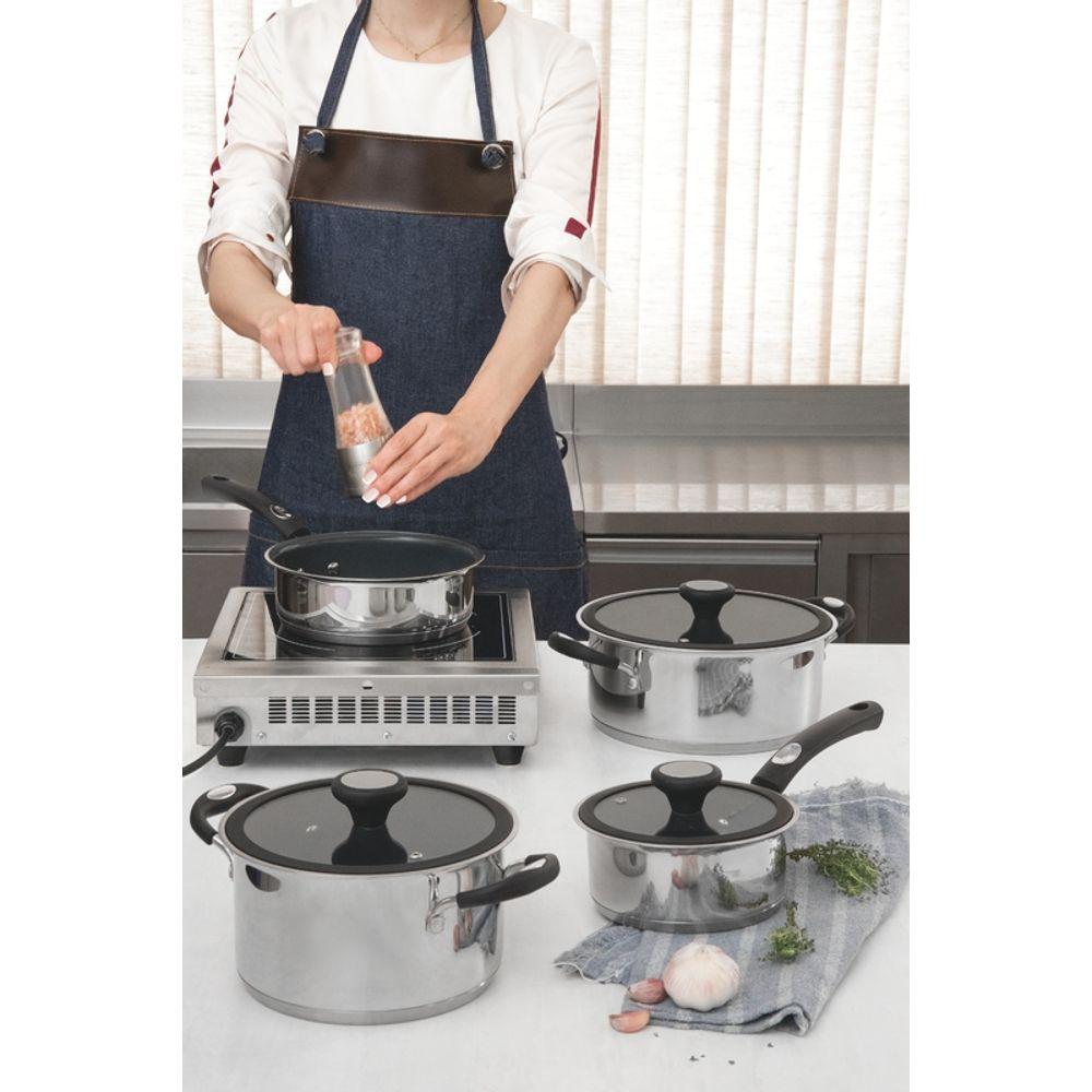 Jogo de Panelas Tramontina Solar Ceramic Inox Grafite 4 Peças - 2