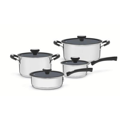 Jogo de Panelas Tramontina Solar Ceramic Inox Grafite 4 Peças