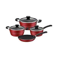 Jogo de Panelas Tramontina Sicília Antiaderente Vermelho 4 Peças - 1