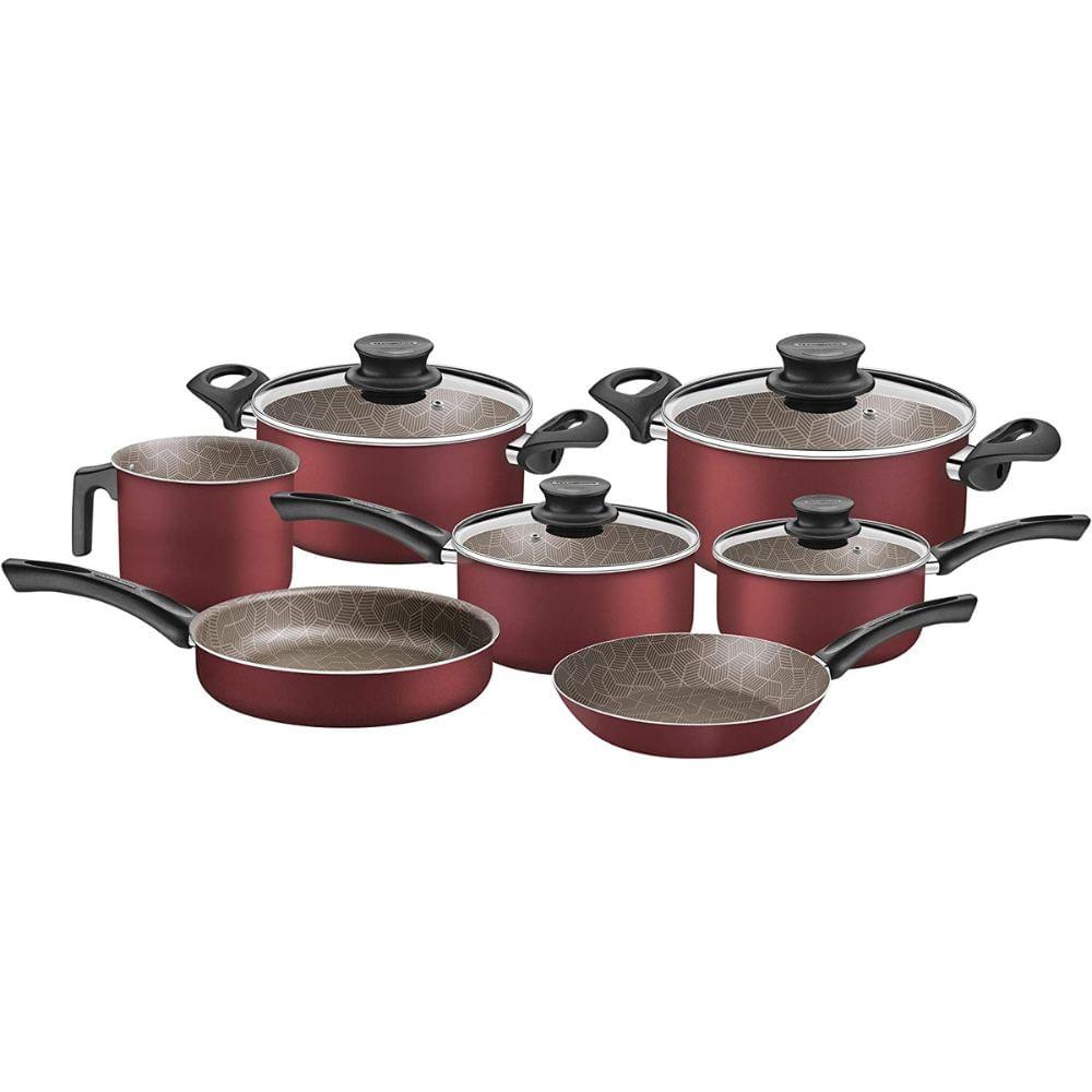 Jogo de Panelas Tramontina Sicília Antiaderente Vermelho 5 Peças - 2