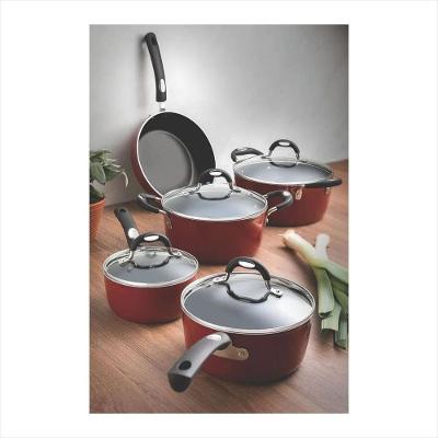 Jogo de Panelas Tramontina Monaco Vermelho 5 Peças