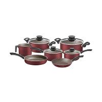 Jogo de Panelas Tramontina Paris Texture Antiaderente Vermelho 7 Peças - 1