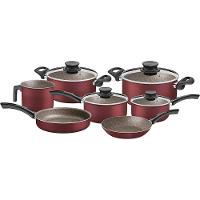 Jogo de Panelas Tramontina Paris Texture Antiaderente Vermelho 7 Peças - 4