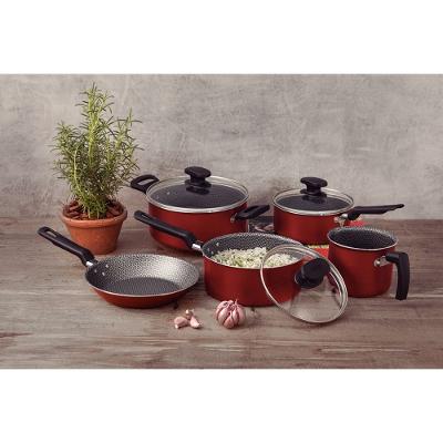 Jogo de Panelas Tramontina Loreto Antiaderente Vermelho 5 Peças