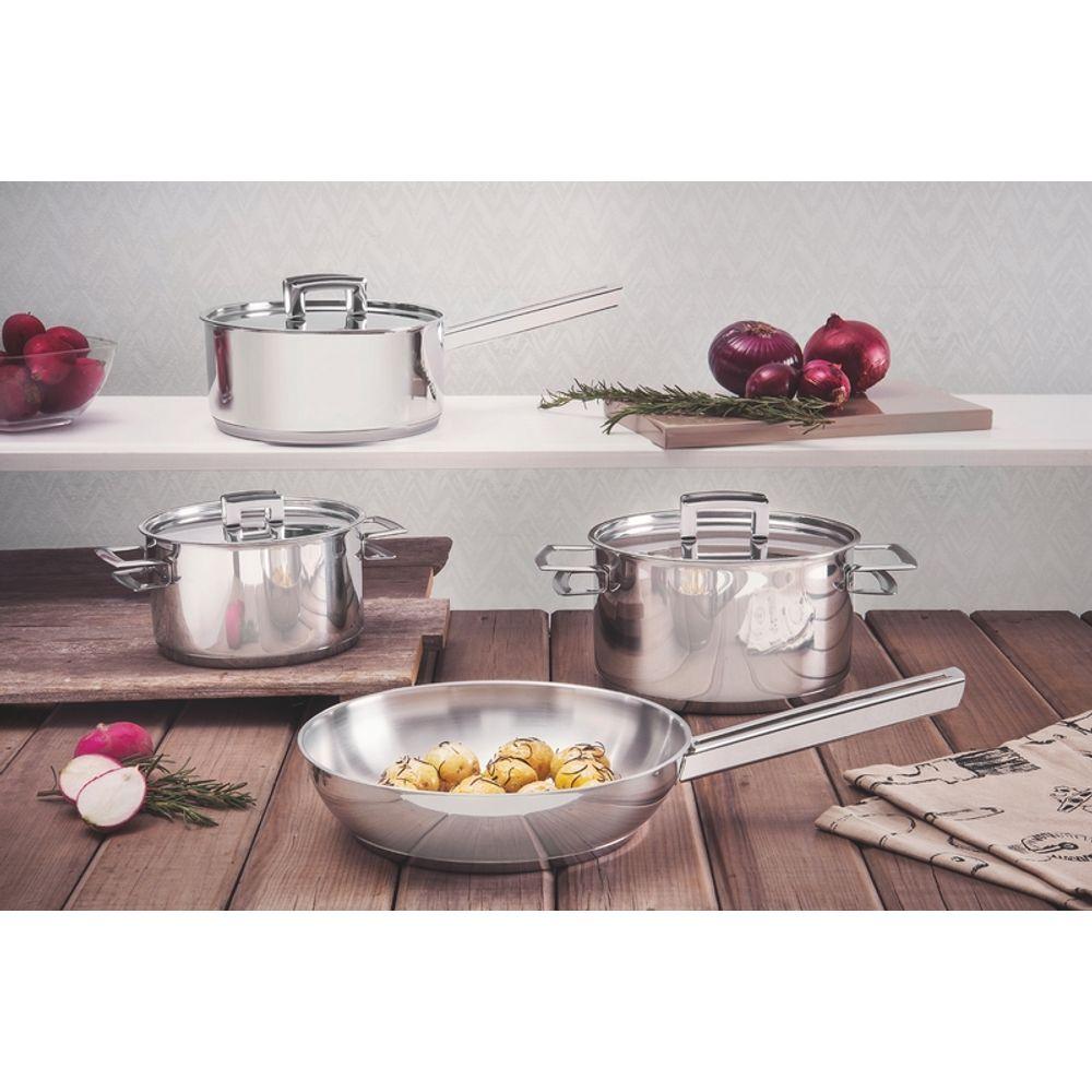 Jogo de Panelas Tramontina Brava Inox Fundo Triplo  4 Peças - 2