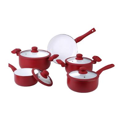 Jogo de Panelas Carmin Vermelho com 5 Peças Hauskraft
