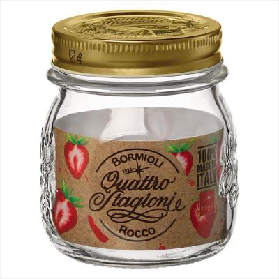 Pote com Tampa de Vidro Transparente 250ml Bormioli Rocco Quattro Stagioni 9x9x9cm