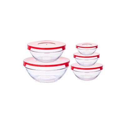 Pote de Vidro Redondo 5 Peças Hauskraft