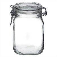 Pote Hermético Vidro Transparente 1 Litro Bormioli Rocco Fido 16x11x11cm - 2