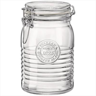 Pote Hermético Vidro 1 Litro Bormioli Rocco Officina 18x11x11cm