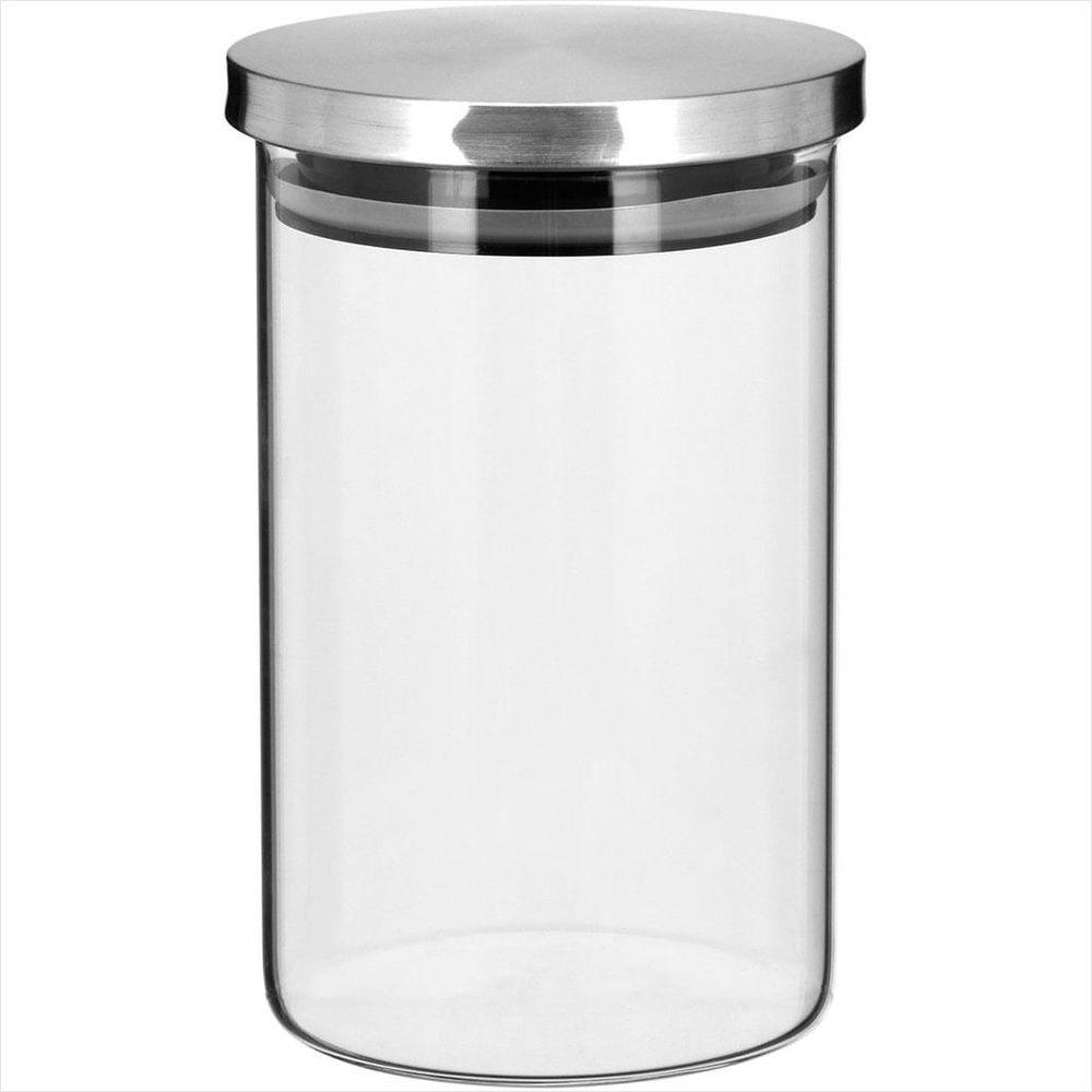 Pote com Anel Silicone Transparente 1,1 Litro Flavor Borosilicato 16x10x10cm - 1