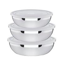 Jogo com 3 Potes Tramontina Freezinox e Tampa Plástica - 1