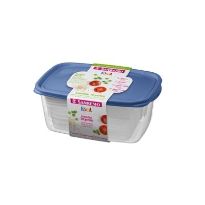 Conjunto de 10 Potes Plástico Sanremo