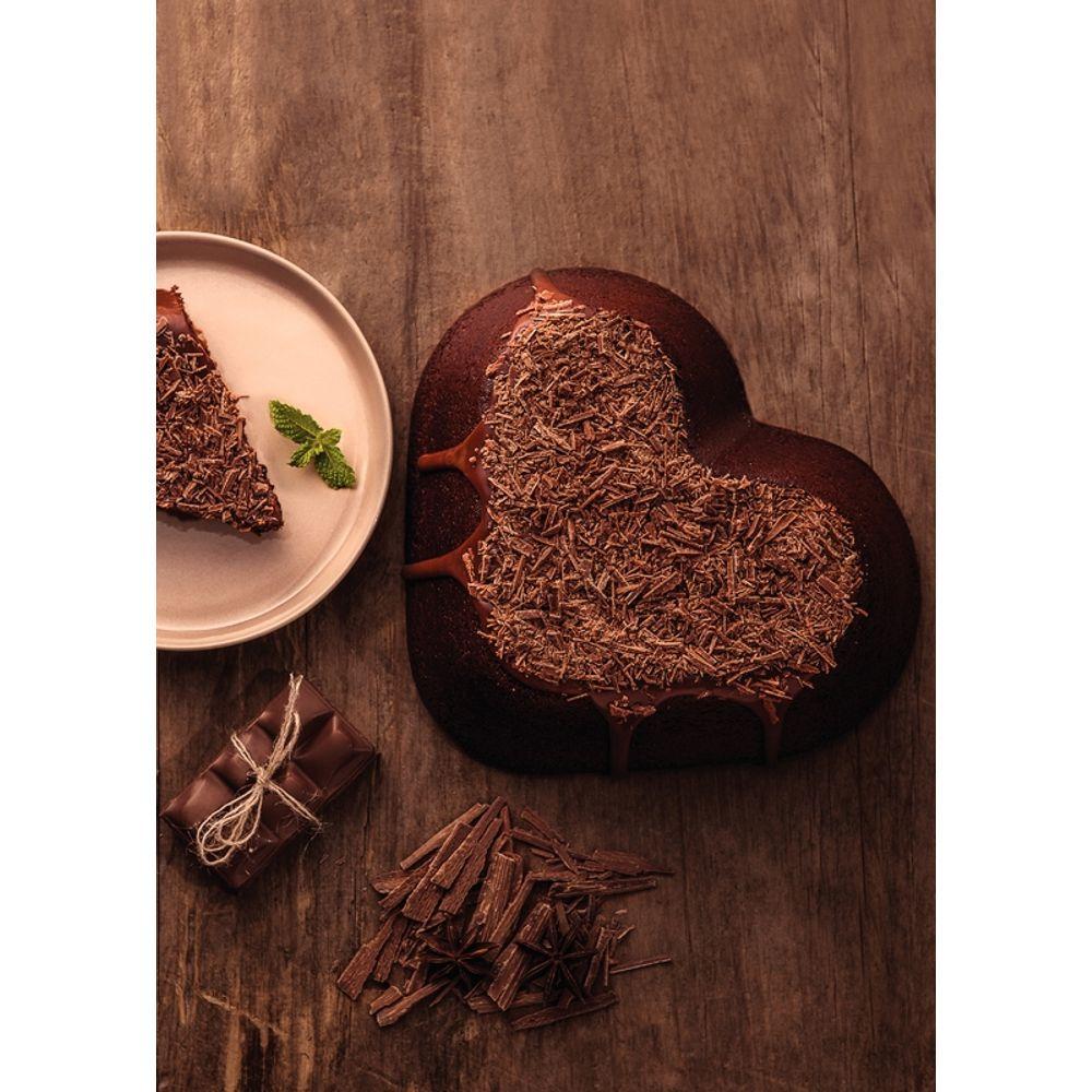 Forma Bolo Alumínio Coração 24Cm Brasil Silicone  Preto Tramontina - 2