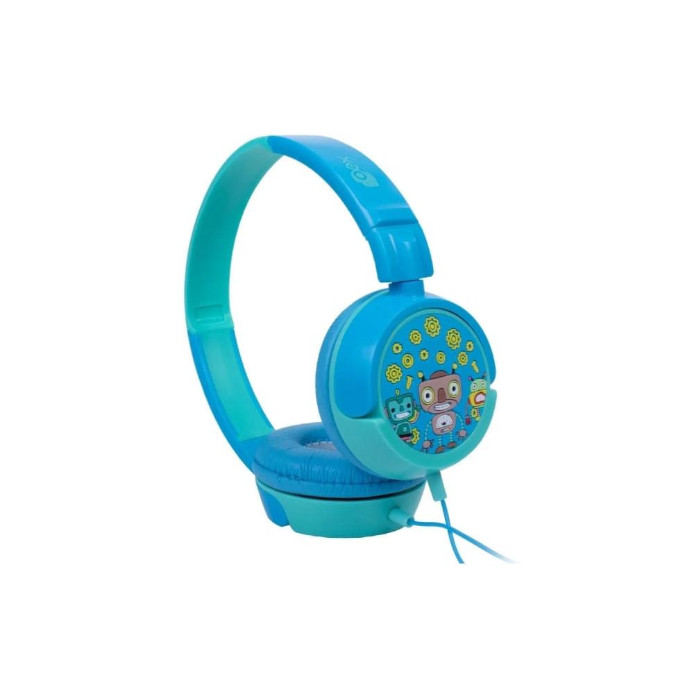 Fone De Ouvido Infantil Fones Giratorios Oex Kids Robos Hp305 - 85Db Azul - 2