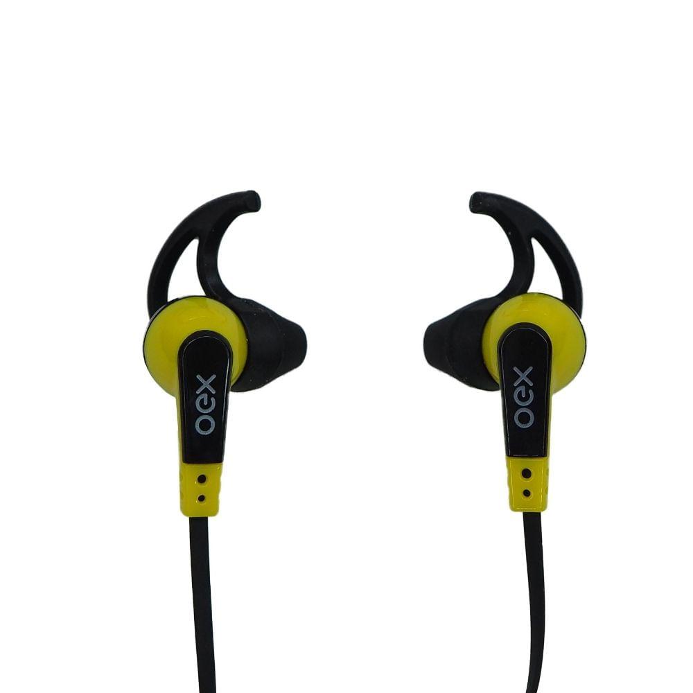 Fone De Ouvido Intra Auricular Esportivo Com Microfone Oex Sprint Fn206 - Amarelo - 1