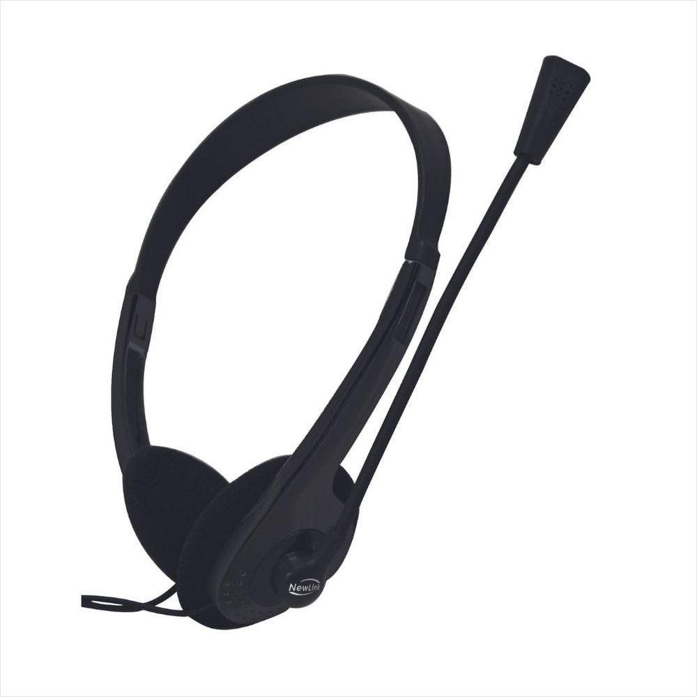 Fone de Ouvido com Microfone Newlink High Tone HS302 - Call Center Preto - 1