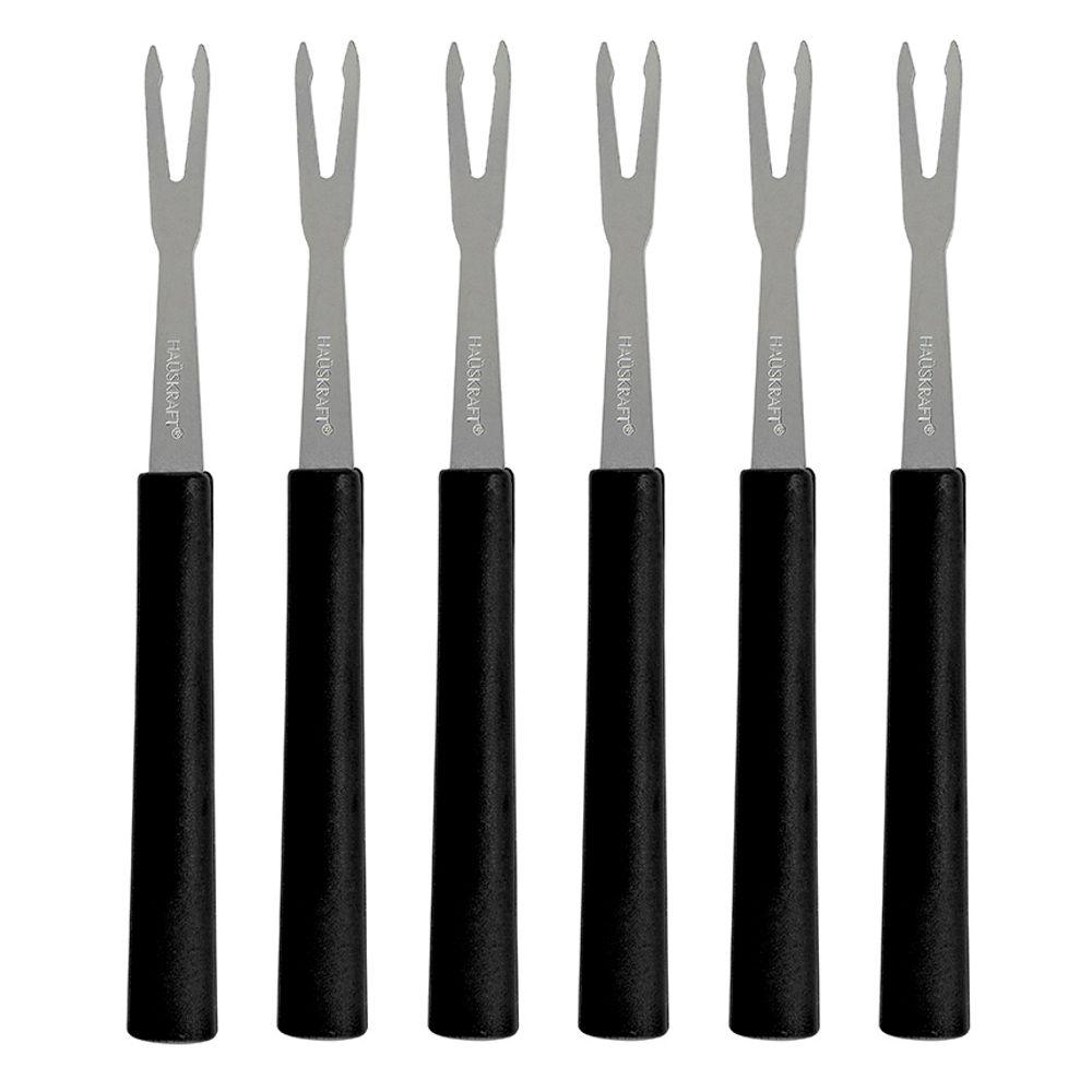Garfo Para Petisco Inox Preto 6 Peças Hauskraft - 1