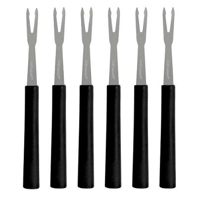 Garfo Para Petisco Inox Preto 6 Peças Hauskraft
