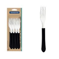 Conjunto Garfos Mesa Inox 12 Peças Leme Preto Tramontina - 1