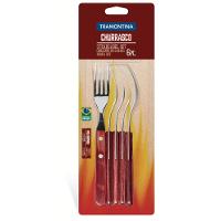 Conjunto Garfo Mesa Inox 6 Peças Polywood Vermelho Tramontina - 2