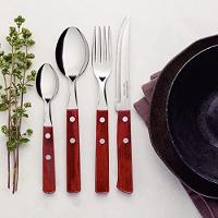 Conjunto de Talheres com Colher Faca e Garfo Inox 24 peças Polywood Tramontina - 4