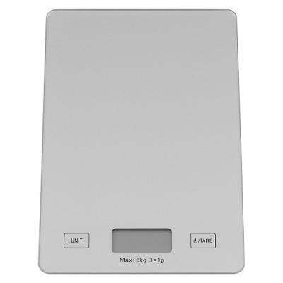 Balança Digital Vidro Cinza 5Kg Scale 2X15X22Cm
