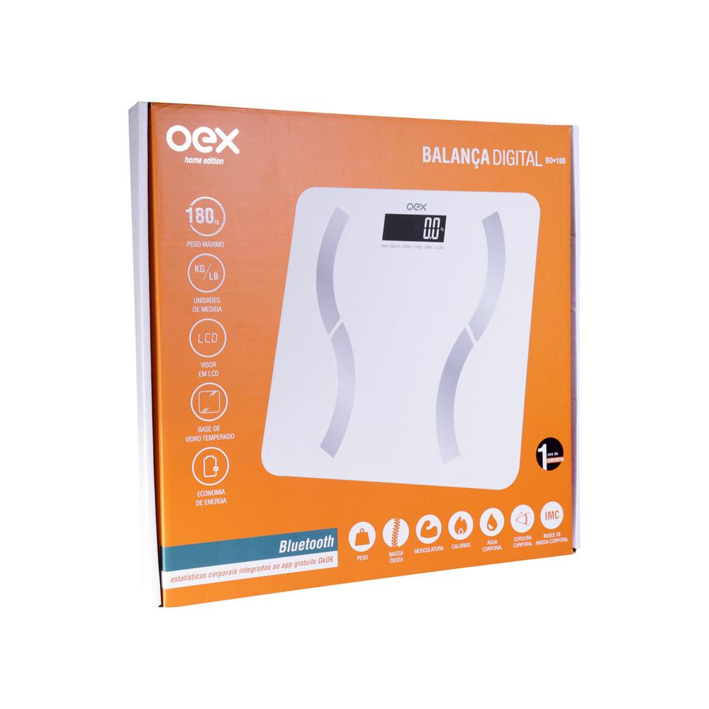 Balança Digital Bluetooth Oex Bd100 Branca - 2