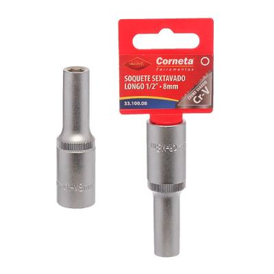 Soquete Sextavado Longo 1/2 8Mm Corneta