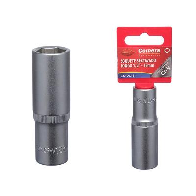 Soquete Sextavado Longo 1/2 18Mm Corneta
