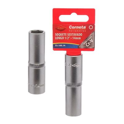 Soquete Sextavado Longo 1/2 14Mm Corneta