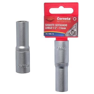 Soquete Sextavado Longo 1/2 13Mm Corneta