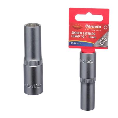 Soquete Estriado Longo 1/2 13Mm Corneta
