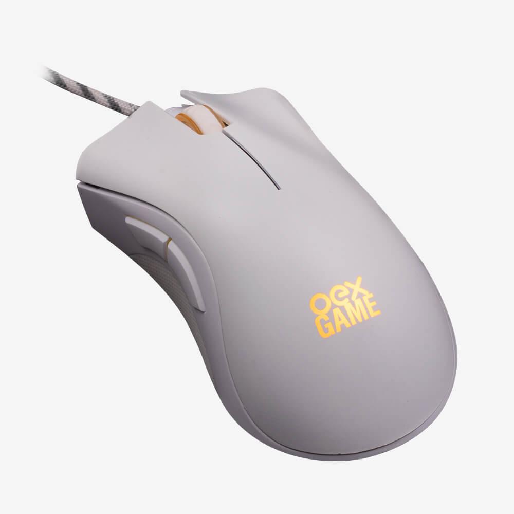 Mouse Gamer - Boreal Ms319 - Led - 5 Botoes - 7.200 Dpi Branco - 2