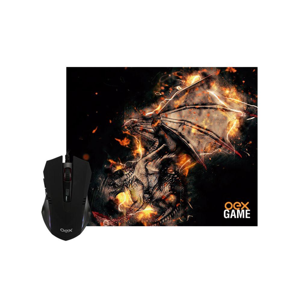 Mouse e Mouse Pad Arena OEX Gamer - 1
