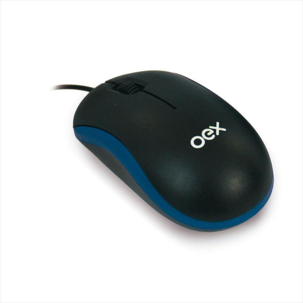 Mouse com Fio 1000 DPI Oex Ms100 - Preto - 3