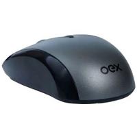 Mouse sem Fio OEX Moby MS407 1000Dpi Preto e Cinza Wireless Receptor USB 2.0 - 2