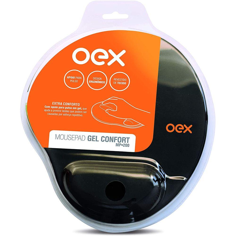 Mouse Pad OEX Gel Confort MP200 Preto com Apoio em Gel - 2