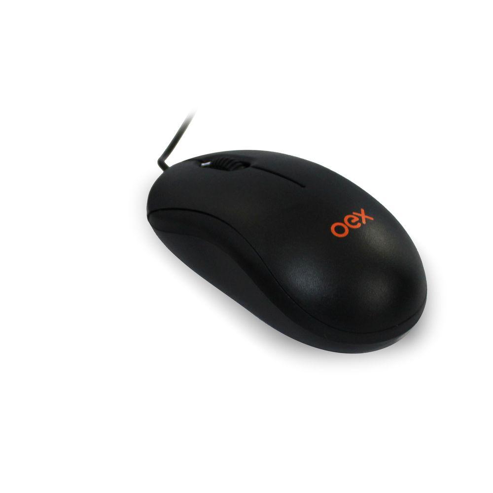 Mouse Mini Com Fio 1000 Dpi Oex Ms103 - Preto - 1