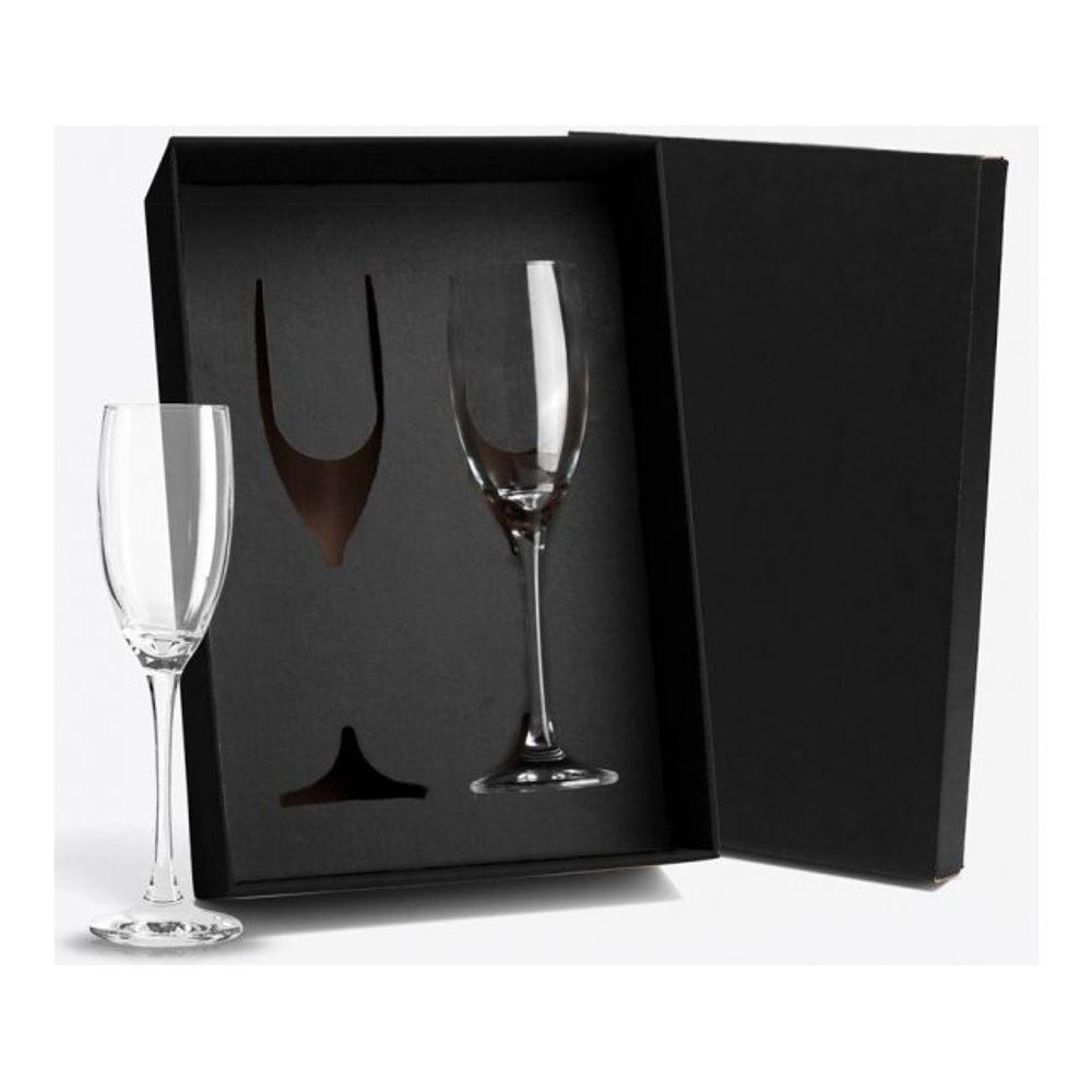 Jogo De Taças De Vidro P/ Champagne 190 Ml - 2 Pçs Welf - 1