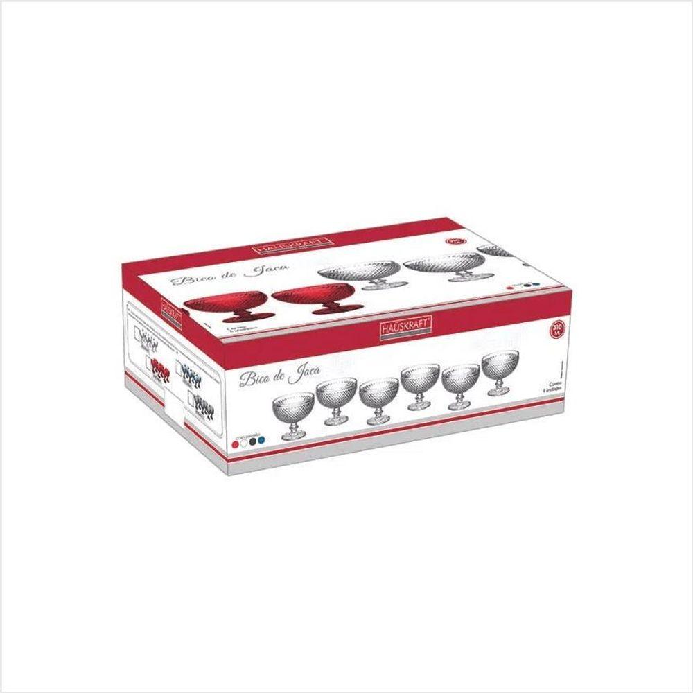 Jogo de Taças com Pé Hauskraft Bico Jaca 390ml 4mm Vidro Transparente 6 Unidades - 3