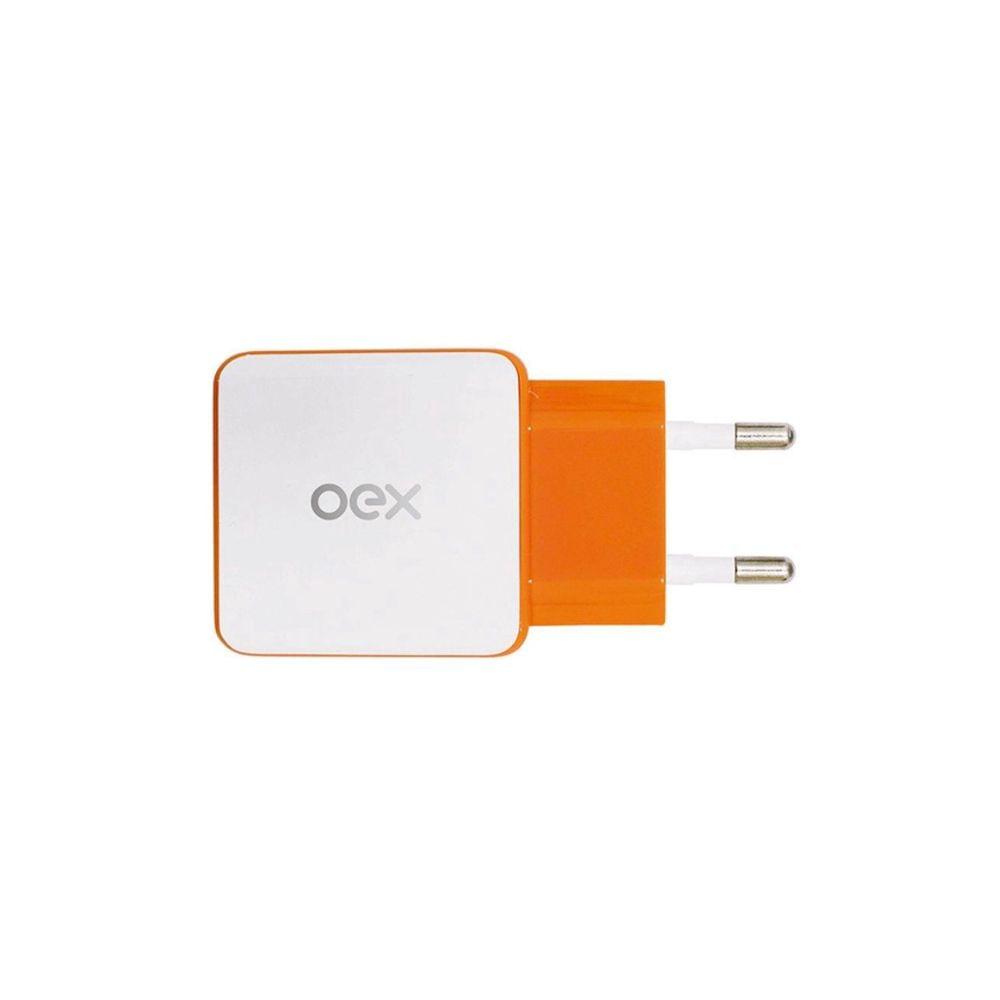 Carregador De Tomada Com Duas Entradas Usb Oex Cg201 - Laranja - 2