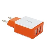 Carregador De Tomada Com Duas Entradas Usb Oex Cg201 - Laranja - 1