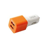 Carregador Automotivo Com Duas Entradas Usb Oex Cg101 - Laranja - 1